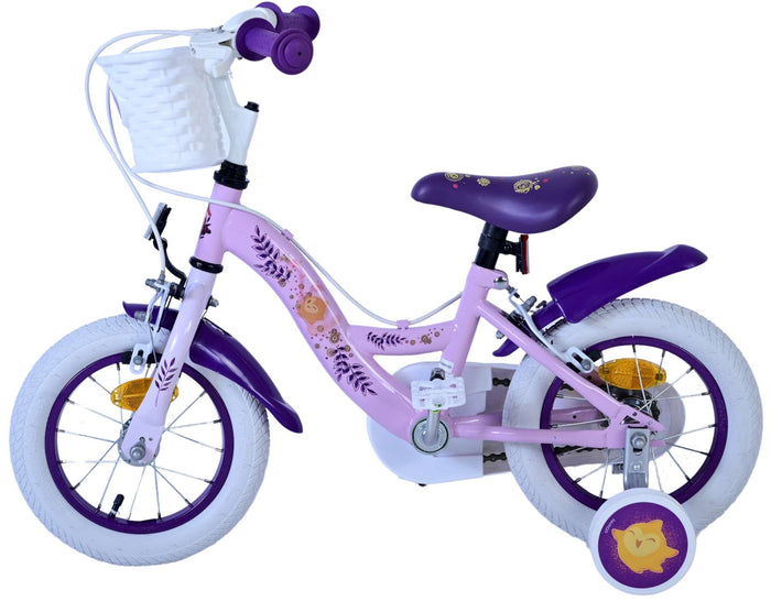 Disney Wish Barncykel Två Handbromsar 12 tum, Lila - Lilla Cykelbutiken