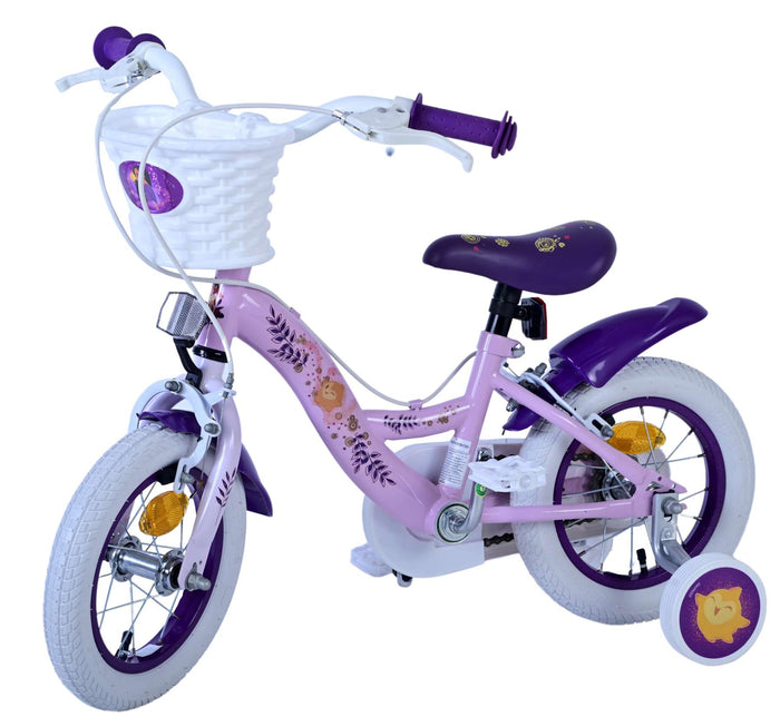 Disney Wish Barncykel Två Handbromsar 12 tum, Lila - Lilla Cykelbutiken
