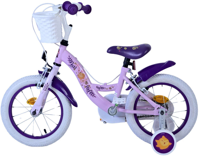 Disney Wish Barncykel Två Handbromsar 14 tum, Lila - Lilla Cykelbutiken