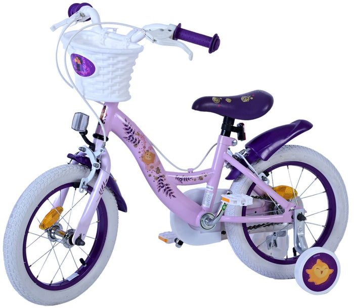 Disney Wish Barncykel Två Handbromsar 14 tum, Lila - Lilla Cykelbutiken