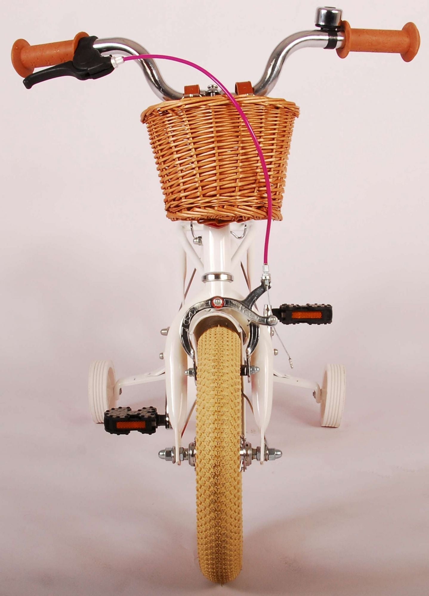 Volare Excellent Barncykel 12 tum, Vit - Lilla Cykelbutiken
