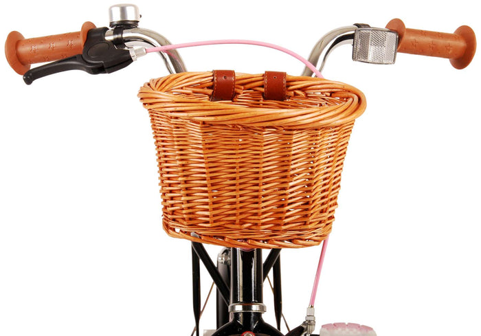 Volare Excellent Barncykel 12 tum, Svart - Lilla Cykelbutiken