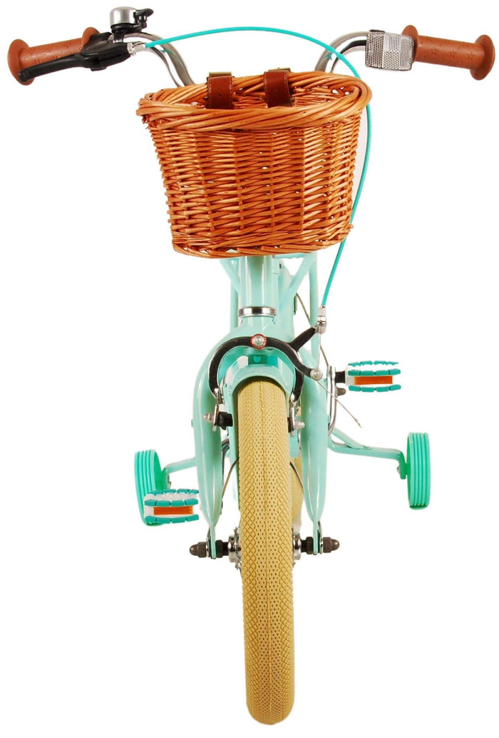 Volare Excellent Barncykel 14 tum, Grön - Lilla Cykelbutiken