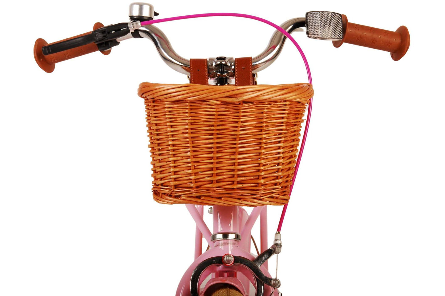 Volare Excellent 14-tums Barncykel – Rosa med Korg och Pakethållare, För barn 3-5 år