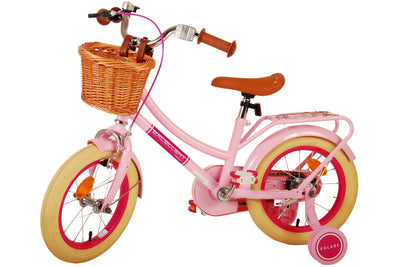 Volare Excellent 14-tums Barncykel – Rosa med Korg och Pakethållare, För barn 3-5 år
