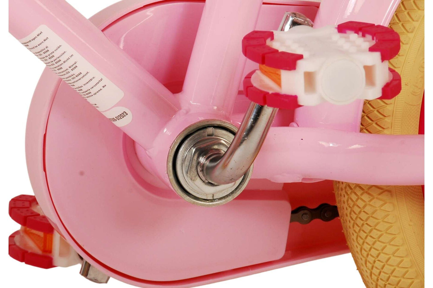 Volare Excellent 14-tums Barncykel – Rosa med Korg och Pakethållare, För barn 3-5 år