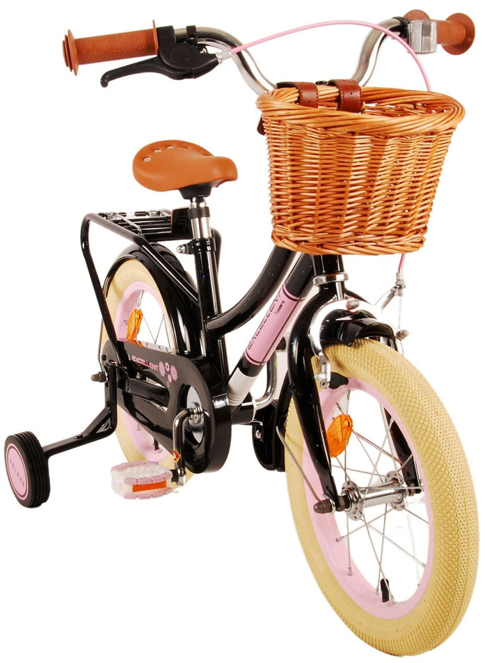Volare Excellent Barncykel 14 tum, Svart - Lilla Cykelbutiken