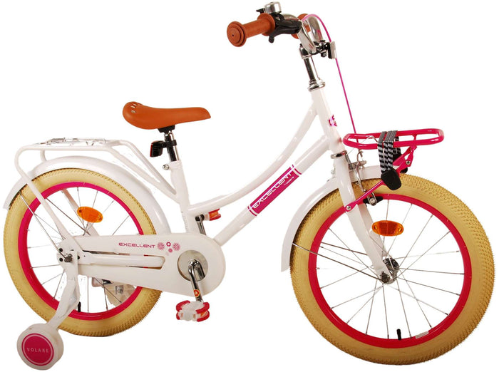 Volare Excellent Barncykel 18 tum, Vit - Lilla Cykelbutiken