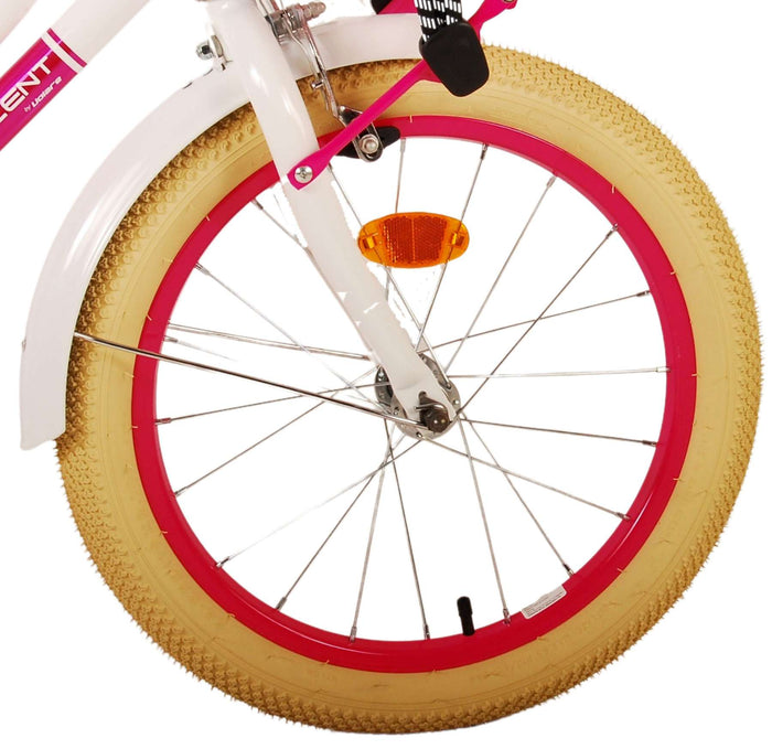 Volare Excellent Barncykel 18 tum, Vit - Lilla Cykelbutiken