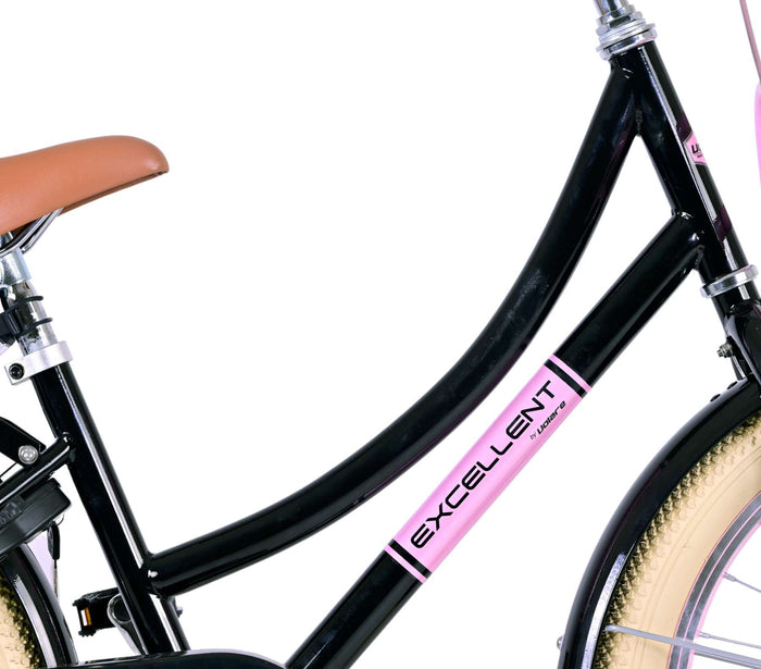 Volare Excellent Barncykel 20 tum, Svart - Lilla Cykelbutiken