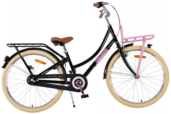Volare Excellent Barncykel 24 tum, Svart 3 Växlar - Lilla Cykelbutiken