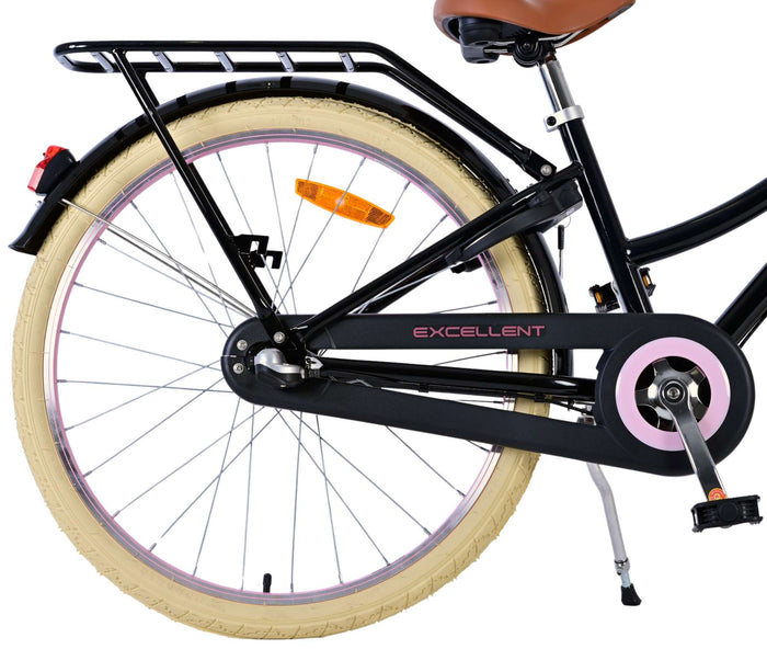 Volare Excellent Barncykel 24 tum, Svart 3 Växlar - Lilla Cykelbutiken