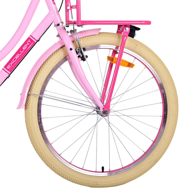 Volare Excellent Barncykel 24 tum, Rosa 3 Växlar - Lilla Cykelbutiken
