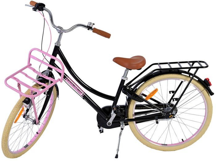 Volare Excellent Barncykel 24 tum, Svart 3 Växlar - Lilla Cykelbutiken