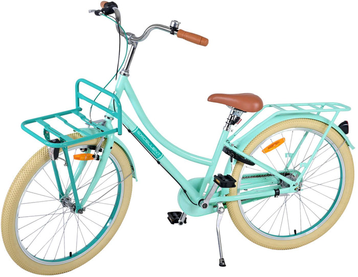 Volare Excellent Barncykel 24 tum, Grön 3 Växlar - Lilla Cykelbutiken