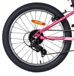 Volare Boost Barncykel 20 tum, 7 växlar, dubbla handbromsar, Rosa - För barn 6-8 år