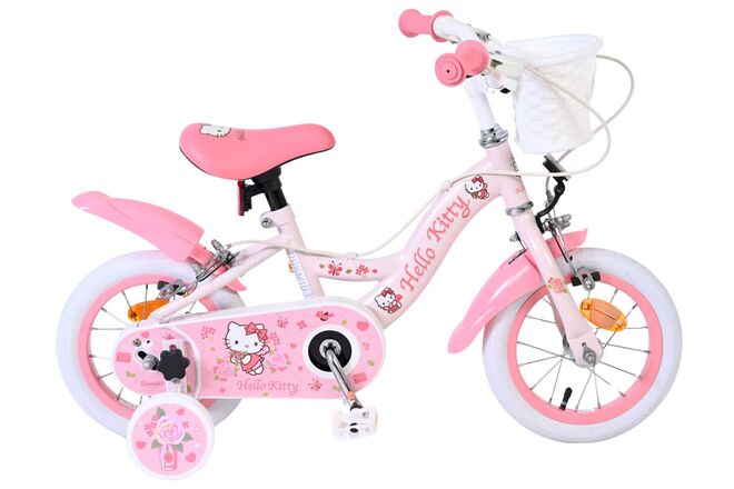 Hello Kitty Rosa 12 tum – Barncykel med två handbromsar
