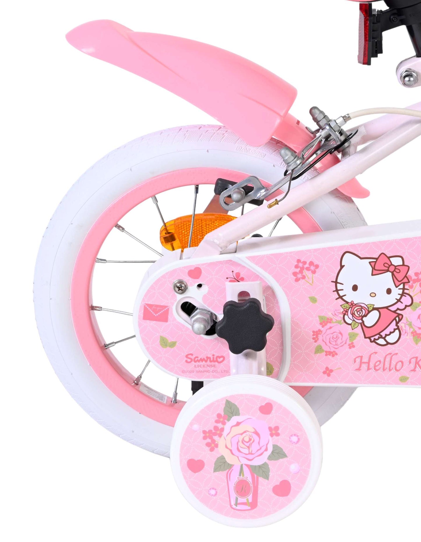 Hello Kitty Rosa 12 tum – Barncykel med två handbromsar