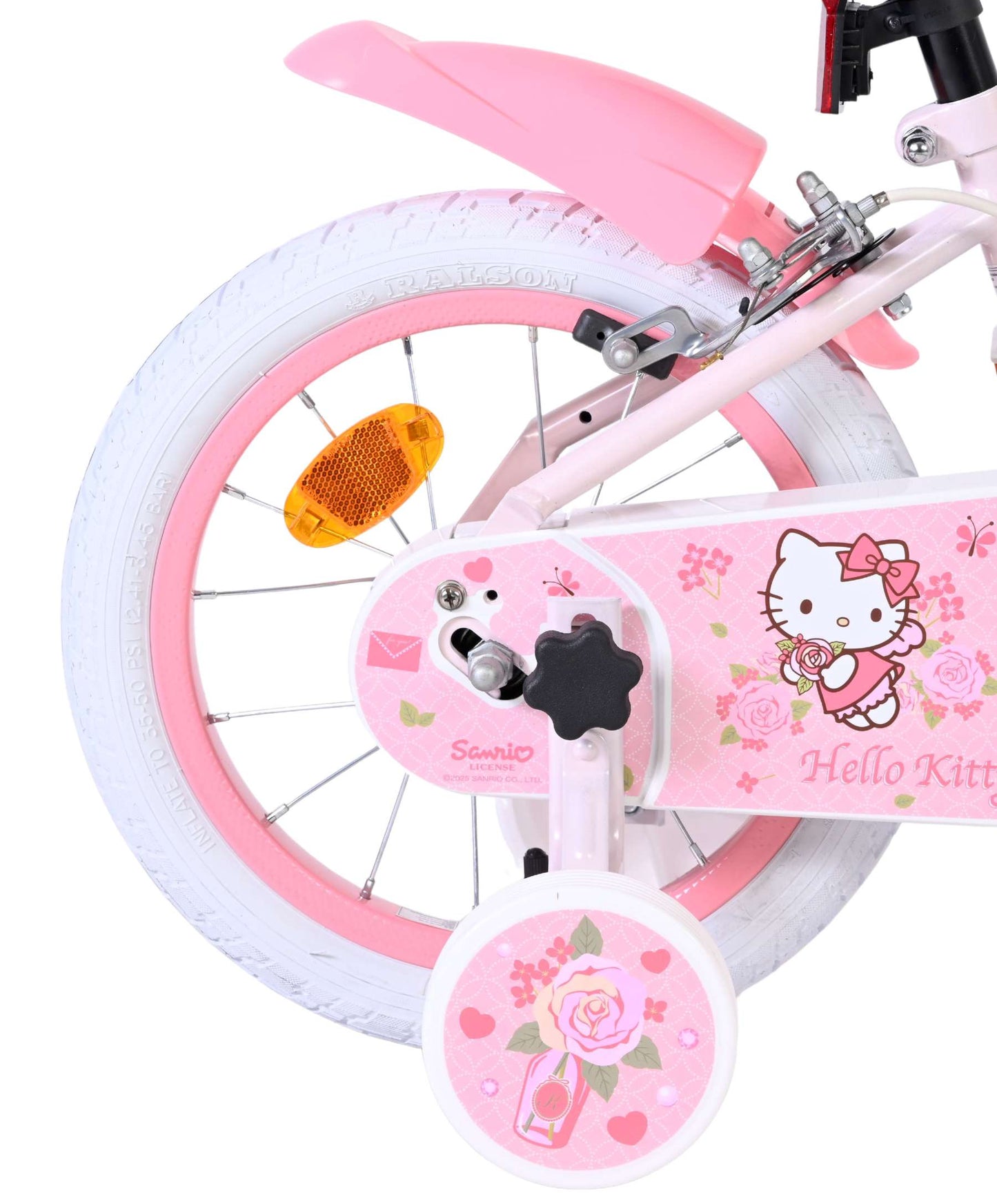 Hello Kitty Rosa 14 tum – Barncykel med två handbromsar