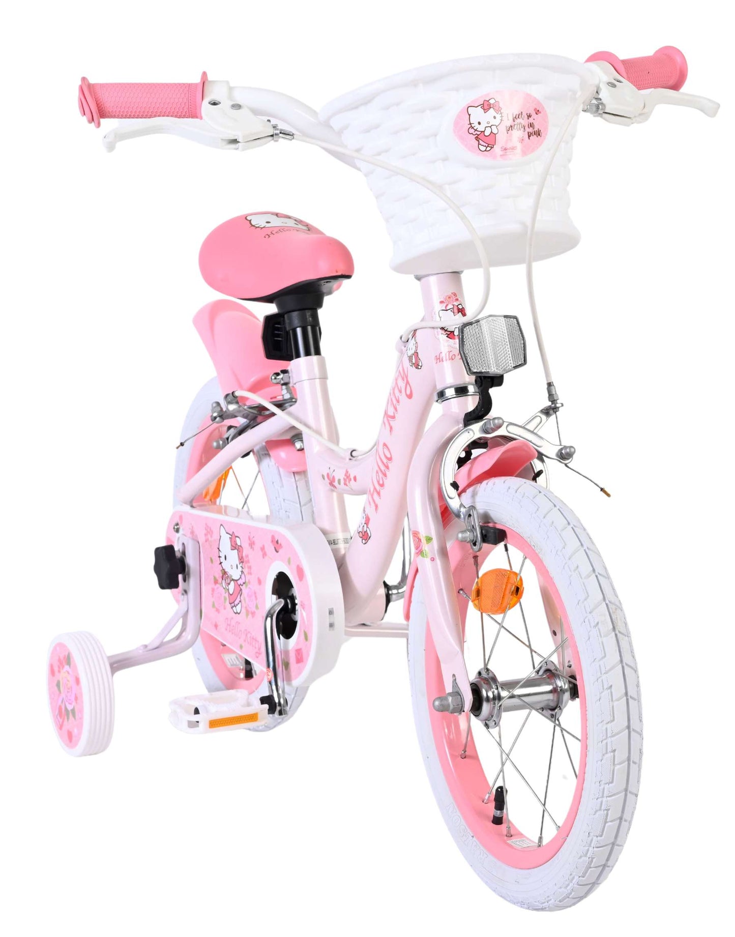 Hello Kitty Rosa 14 tum – Barncykel med två handbromsar