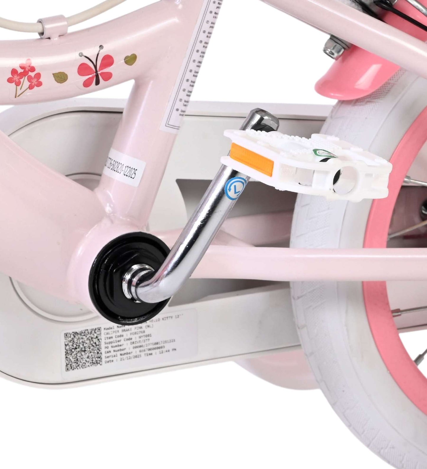 Hello Kitty Rosa 12 tum – Barncykel med två handbromsar