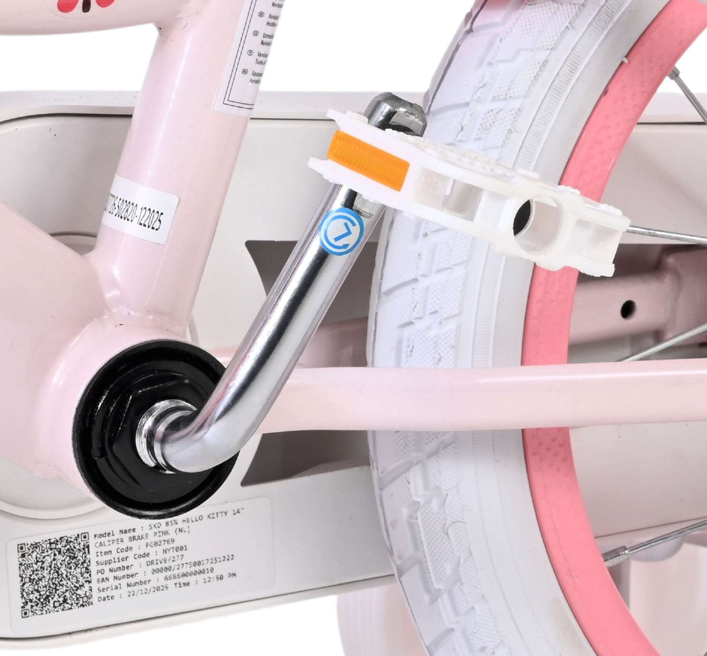 Hello Kitty Rosa 14 tum – Barncykel med två handbromsar