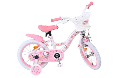 Hello Kitty 14 tum barncykel – Ljusrosa med korg | barncykel – För barn 3,5–5 år