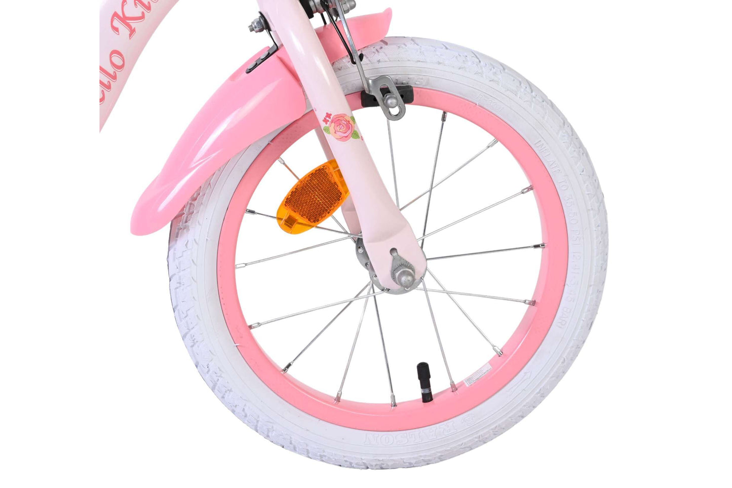 Hello Kitty 14 tum barncykel – Ljusrosa med korg | barncykel – För barn 3,5–5 år