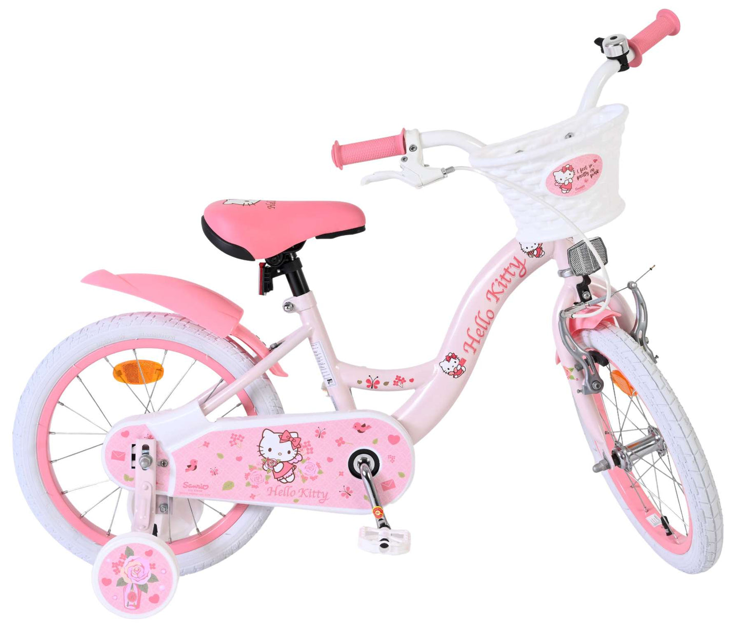 Volare Hello Kitty Barncykel 16 tum, Rosa - För barn 4-6 år