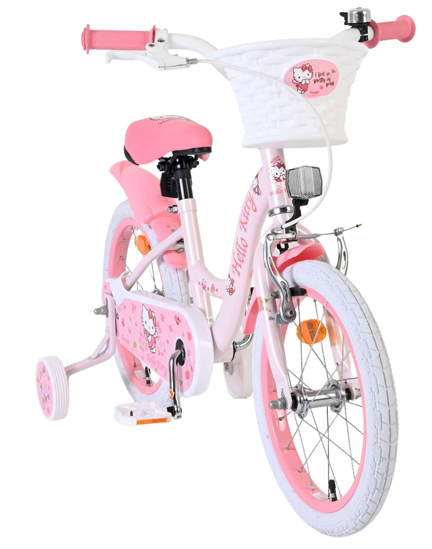 Volare Hello Kitty Barncykel 16 tum, Rosa - För barn 4-6 år