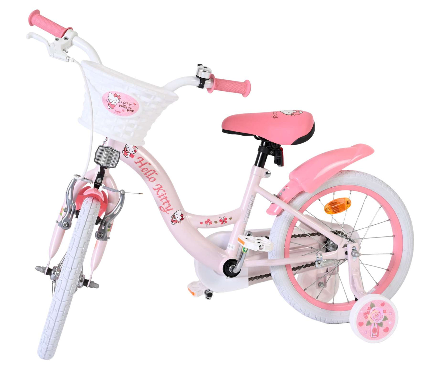 Volare Hello Kitty Barncykel 16 tum, Rosa - För barn 4-6 år