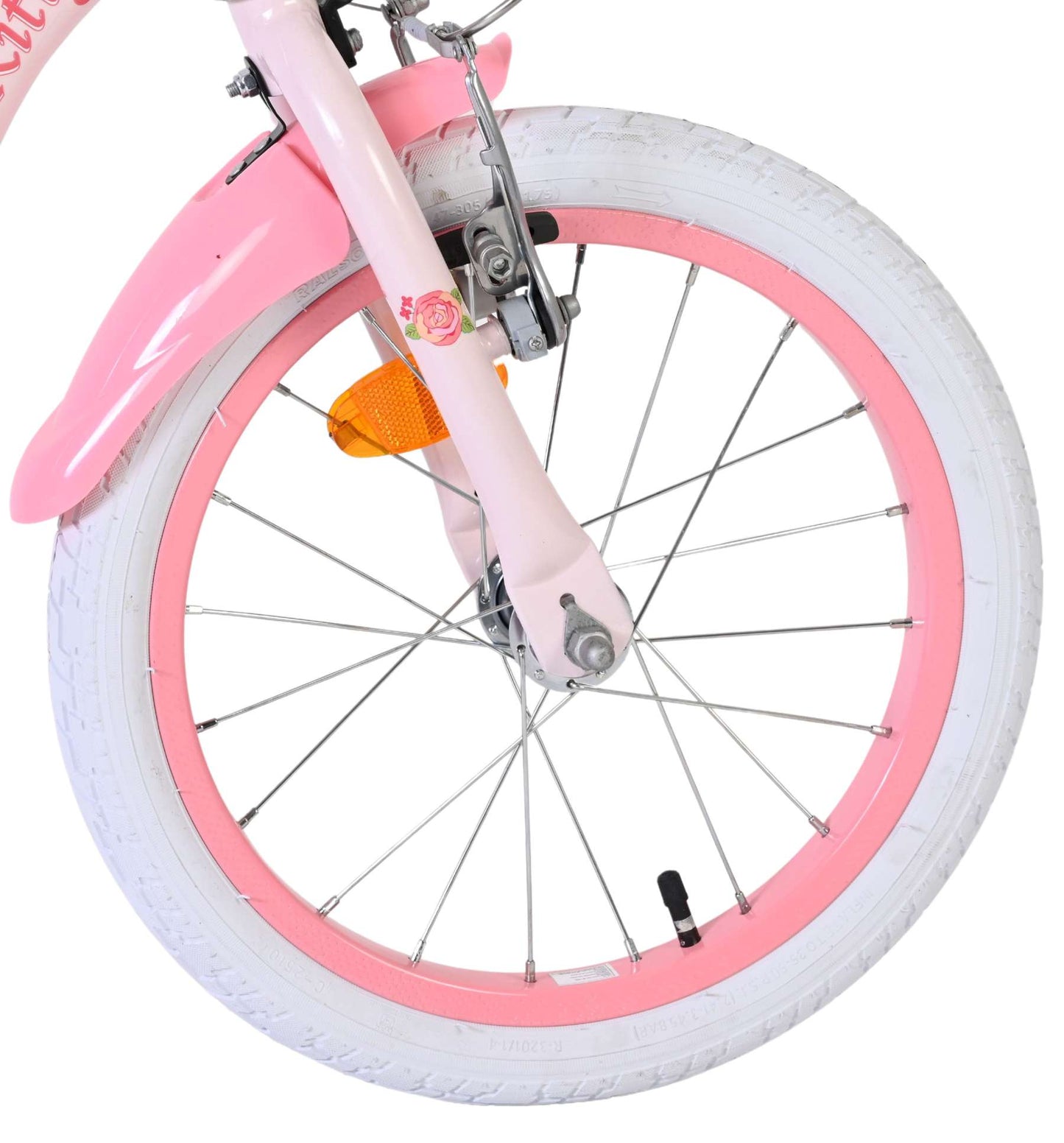 Hello Kitty Pink Barncykel 16 tum, dubbla handbromsar, Rosa - För barn 4-6 år