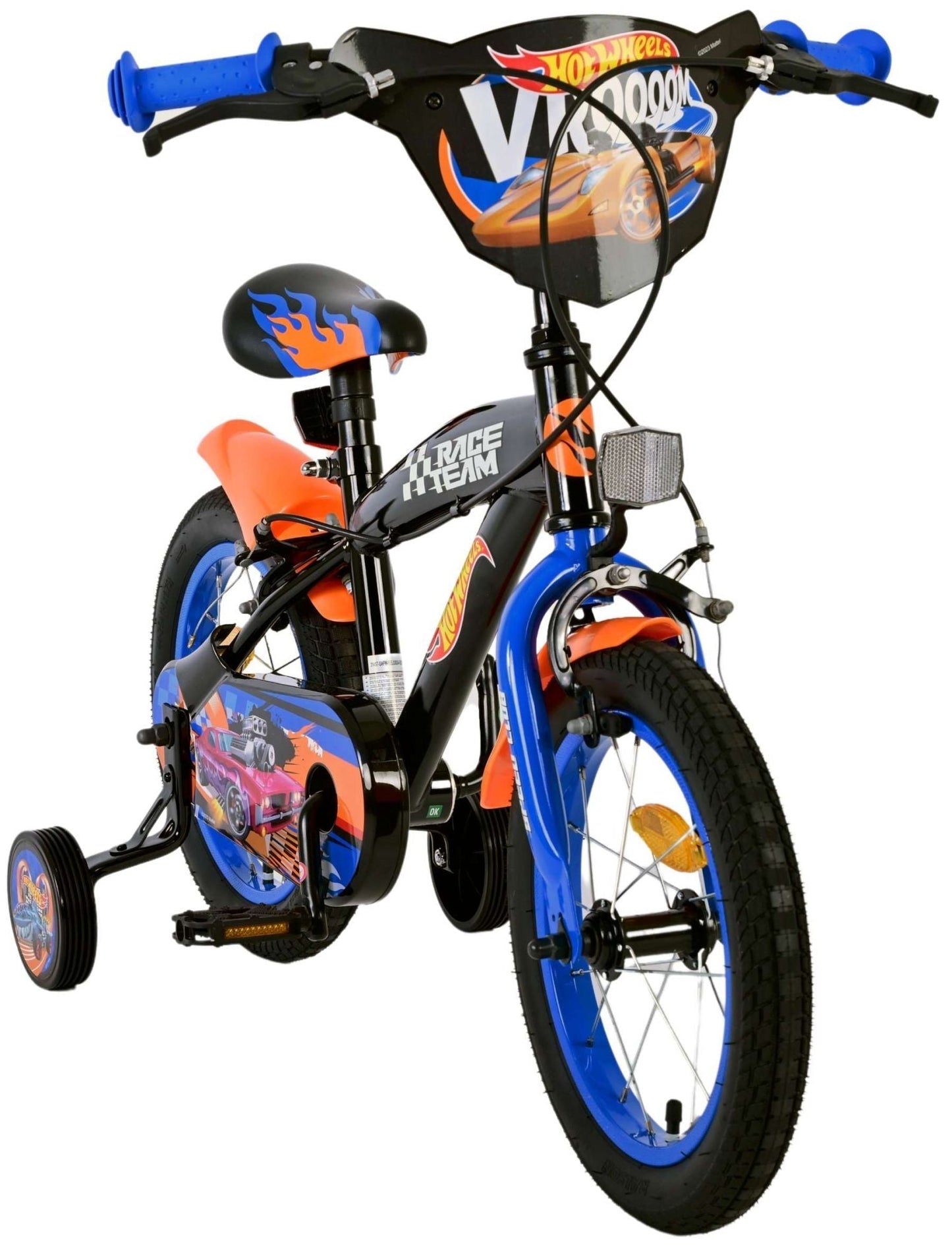 Hot Wheels Barncykel Två Handbromsar 14 tum, Svart - Lilla Cykelbutiken