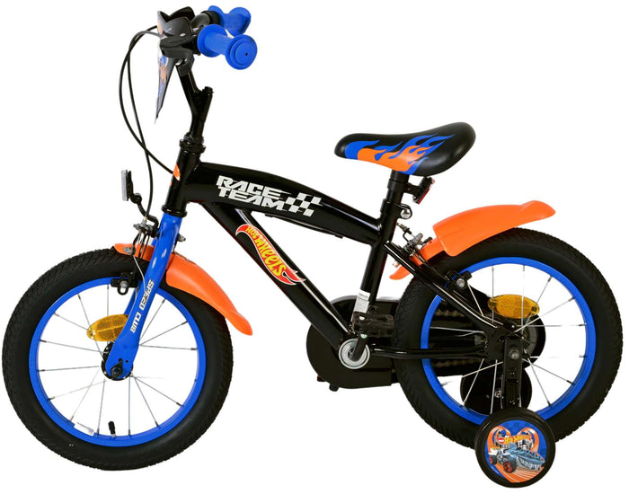 Hot Wheels Barncykel Två Handbromsar 14 tum, Svart - Lilla Cykelbutiken