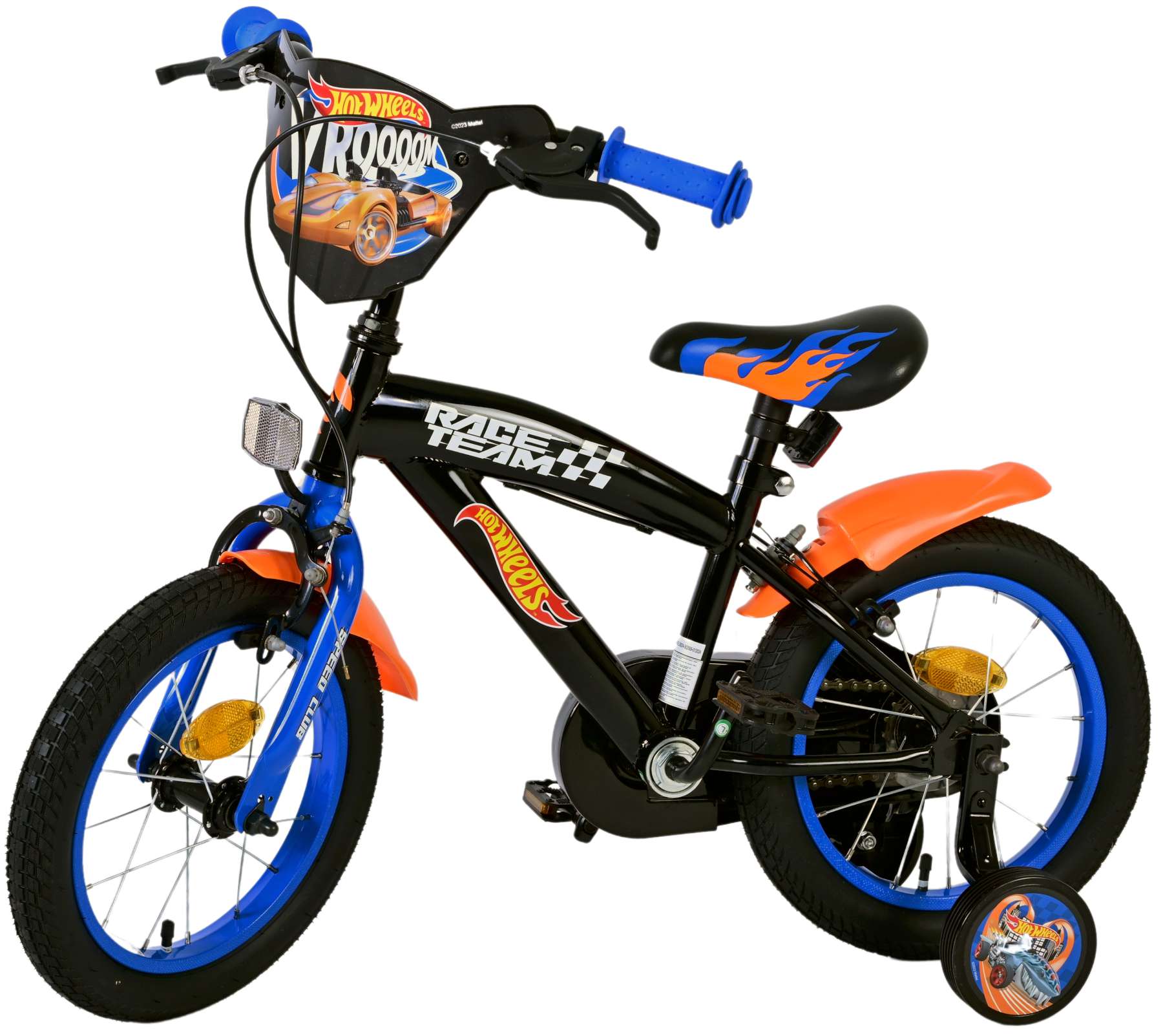 Hot Wheels Barncykel Två Handbromsar 14 tum, Svart - Lilla Cykelbutiken