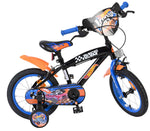 Hot Wheels Barncykel 14 tum, dubbla handbromsar, Svart - För barn 5-5 år