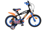 Hot Wheels Barncykel 14 tum, dubbla handbromsar, Svart - För barn 5-5 år
