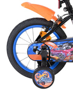 Hot Wheels Barncykel 14 tum, dubbla handbromsar, Svart - För barn 5-5 år