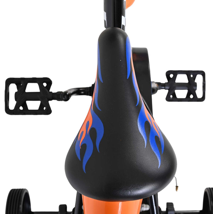 Hot Wheels Barncykel 14 tum, dubbla handbromsar, Svart - För barn 5-5 år