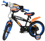 Hot Wheels Barncykel 14 tum, dubbla handbromsar, Svart - För barn 5-5 år