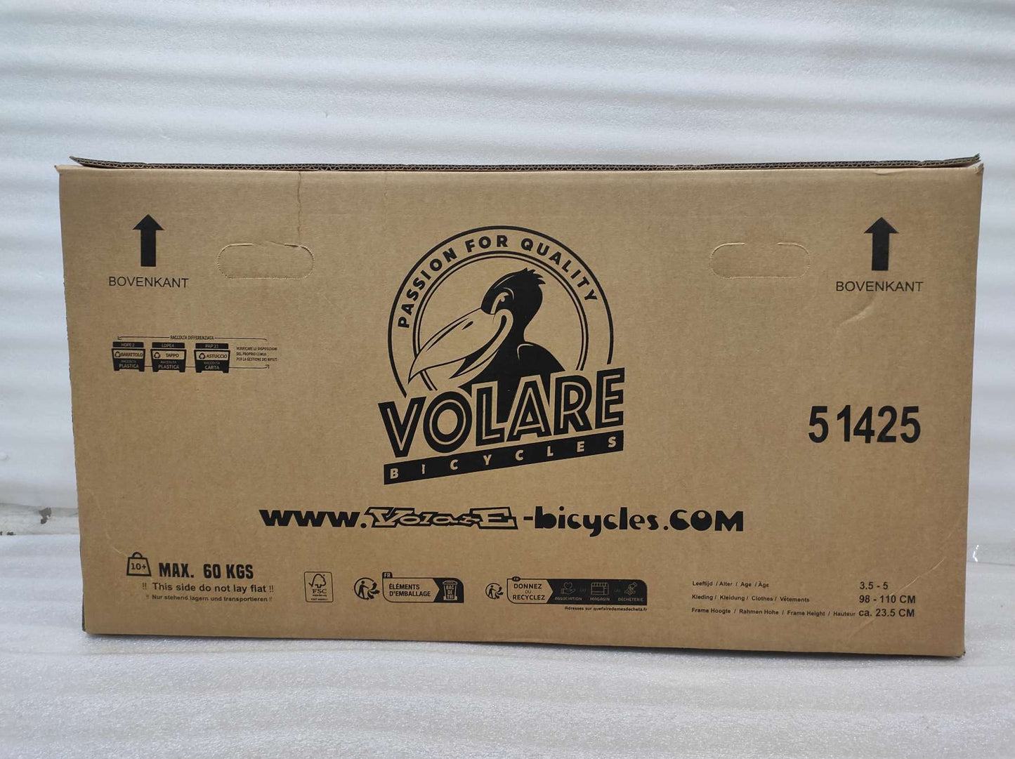 Volare Strike Barncykel 14 tum, dubbla handbromsar, Orange - För barn 5-5 år