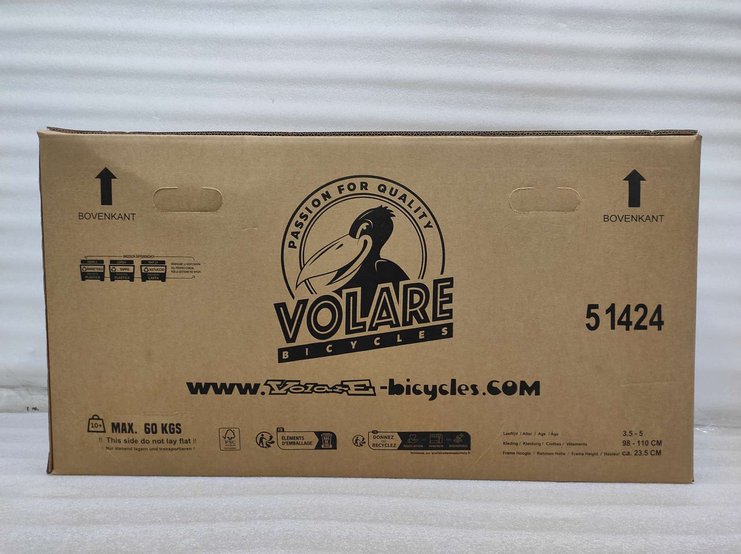 Volare Strike Barncykel 14 tum, Orange - För barn 5-5 år