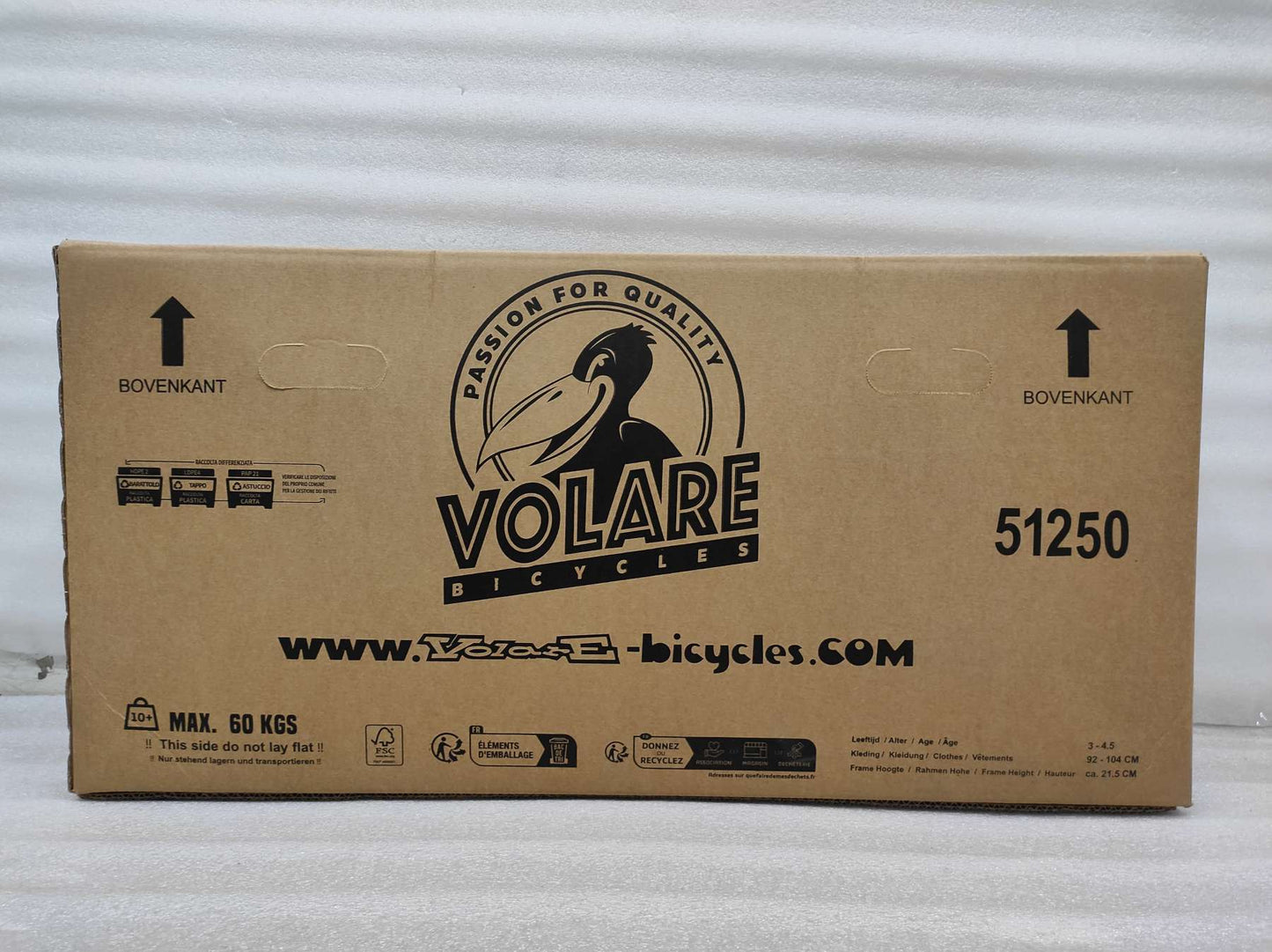 Volare Strike Barncykel 12 tum, dubbla handbromsar, Orange - För barn 3-4 år