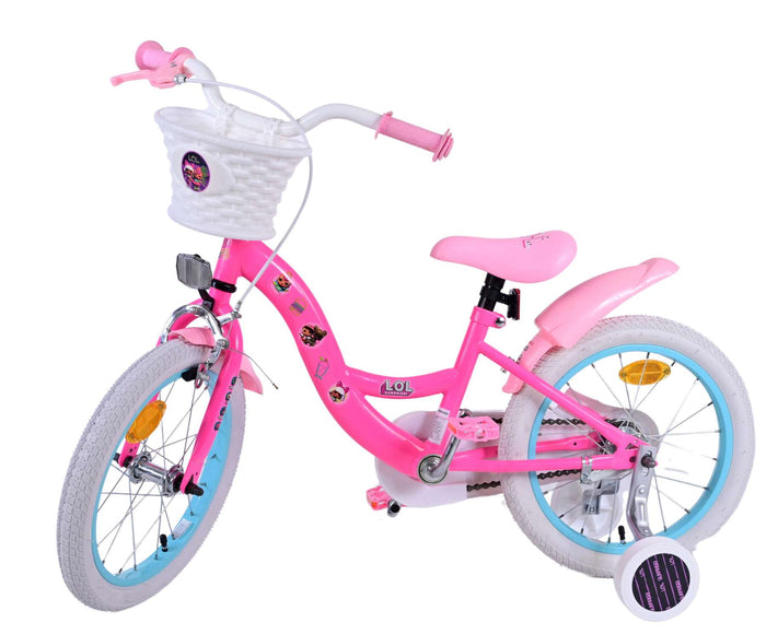 LOL Barncykel 16 Tum, Stödhjul - För barn 4-6 år