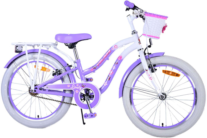 Volare Lovely Barncykel Två Handbromsar 20 tum, Lila - Lilla Cykelbutiken