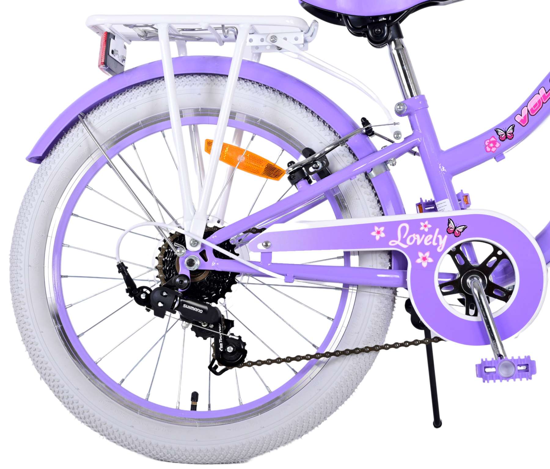 Volare Lovely Barncykel 20 tum, Lila 7 Växlar - Lilla Cykelbutiken