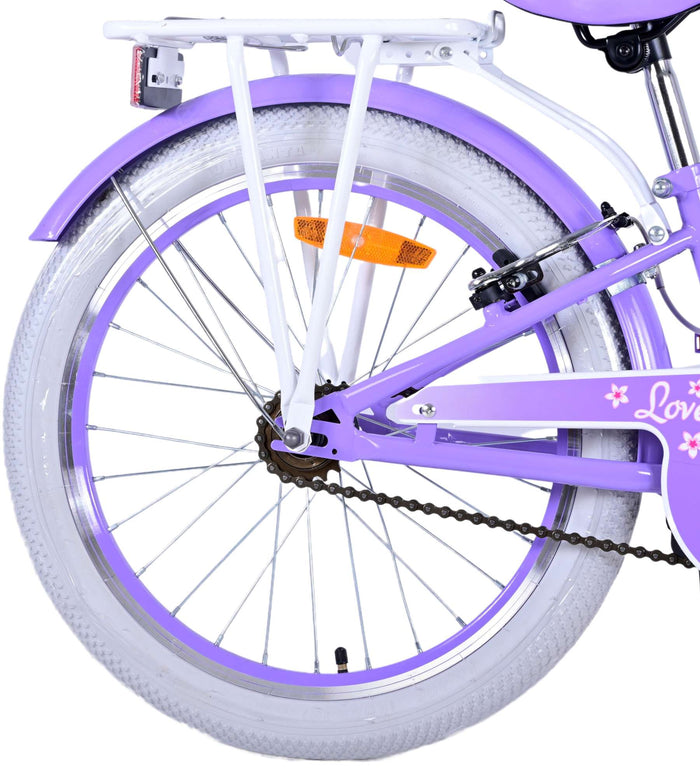 Volare Lovely Barncykel Två Handbromsar 20 tum, Lila - Lilla Cykelbutiken