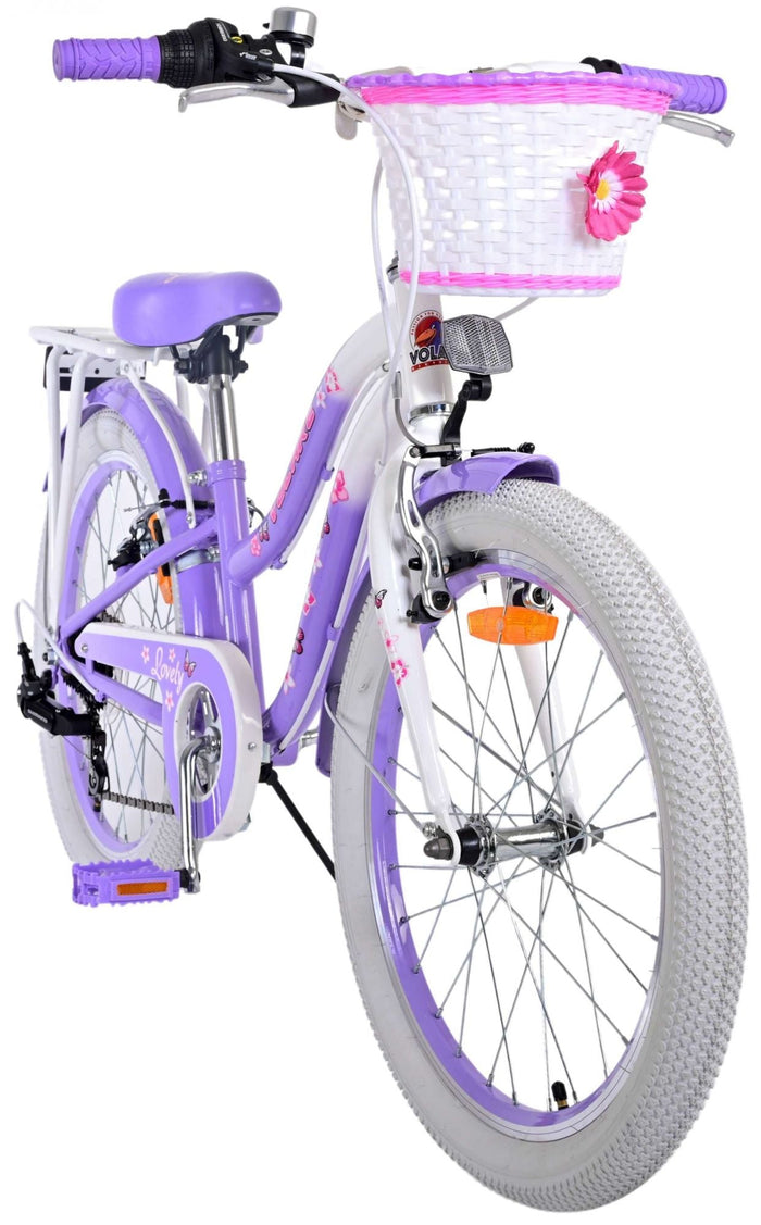 Volare Lovely Barncykel 20 tum, Lila 7 Växlar - Lilla Cykelbutiken