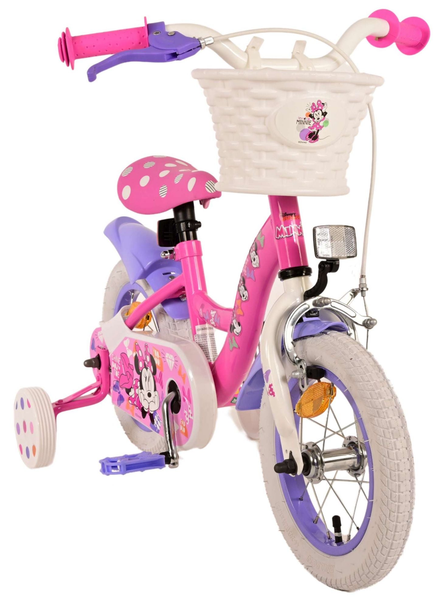Minnie Barncykel 12 tum, Rosa - Lilla Cykelbutiken