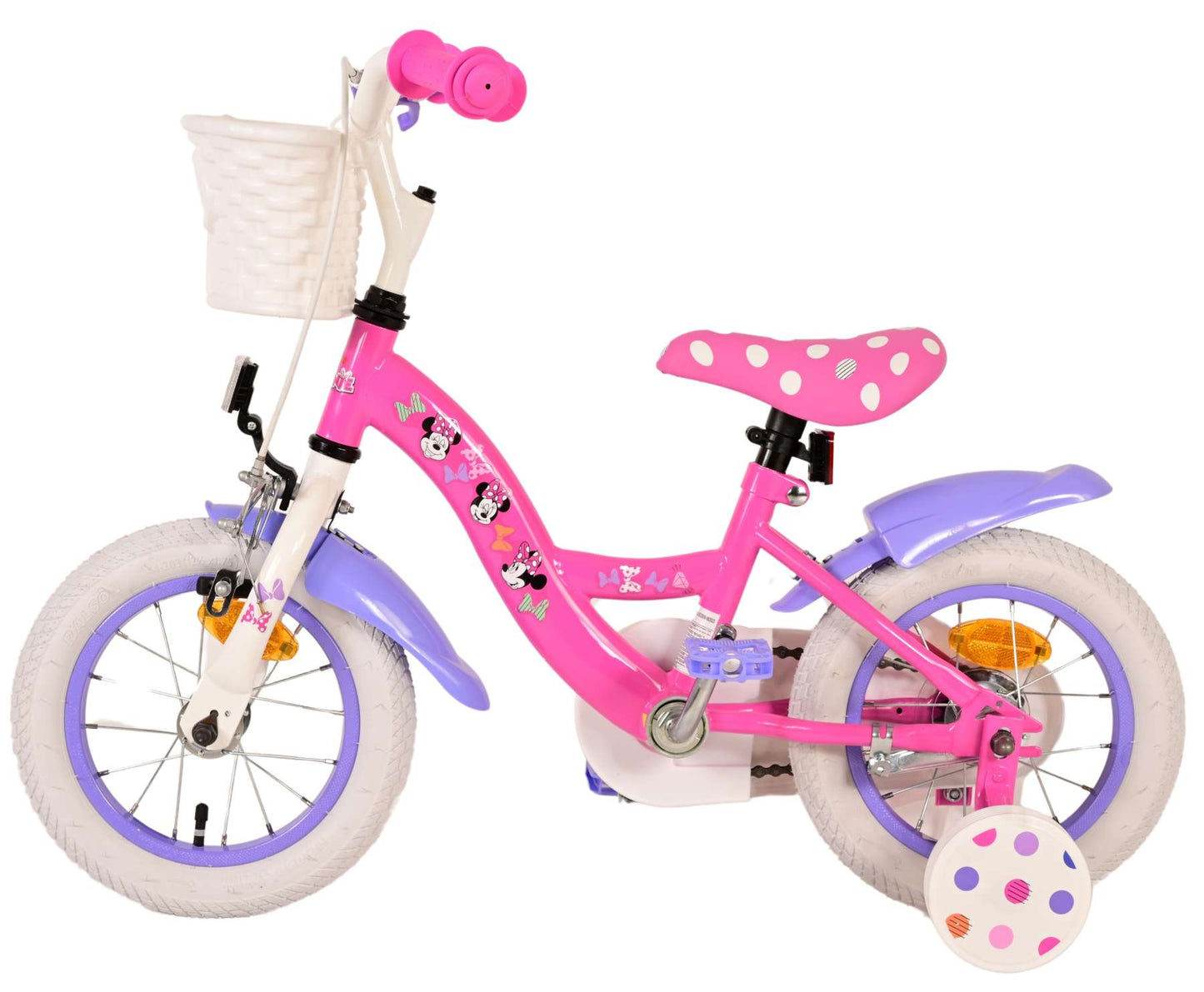 Minnie Barncykel 12 tum, Rosa - Lilla Cykelbutiken